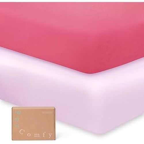 Graco Pack N Play Sheets - Premium Viscose Mini Crib Sheets, 5'' Deep Pocket, 2-Pack Neutral for Boys & Girls