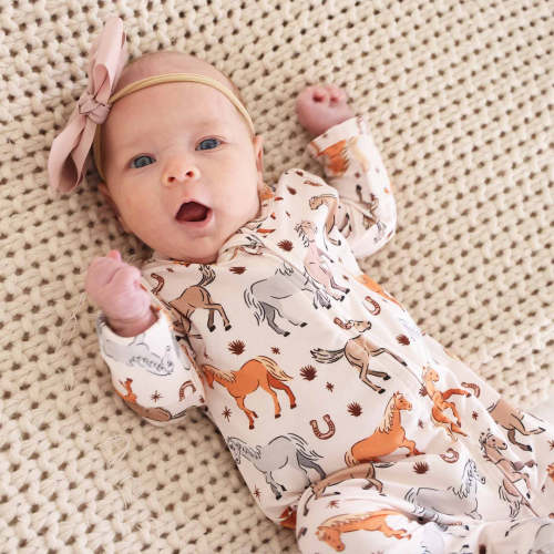 P's Ponies Zipper Footie