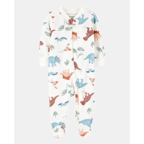 6M Baby Boy Dinosaur 2-Way Zip Cotton Sleep & Play Pajamas | Carter's