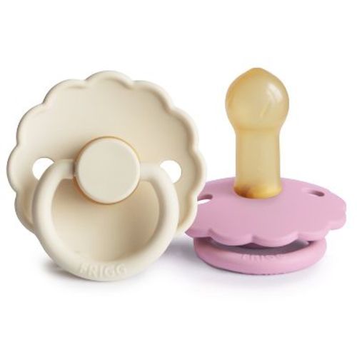 FRIGG Daisy Natural Rubber Pacifier 2-Pack Cream/Lupine 6-18 months