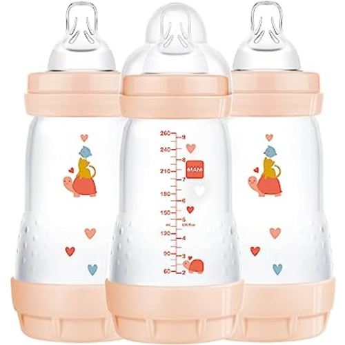  MAM Newborn Essentials Baby Essentials Matte Gift Set  (9-Piece), Easy Start Anti-Colic Baby Bottles, Baby Pacifiers, Girl :  Everything Else