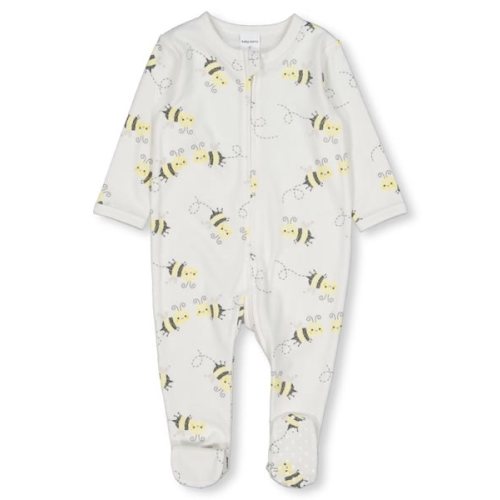 Off White Baby Cotton 2-Way Zip Romper | Best&Less™ Online