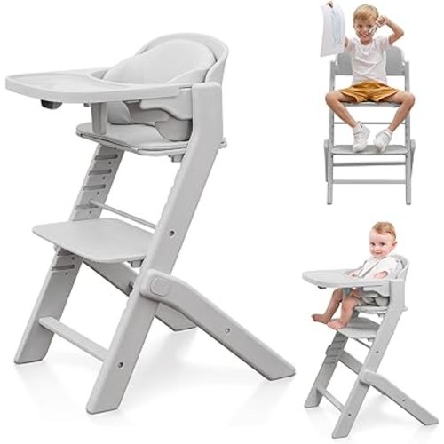 Full-Body Washable Baby High Chair with Soft Cushion, Adjustable for 6 Months to 220 Lb - Multifunctional and Convertible High Chairs for Babies and Toddlers -Portable and Easy Operation