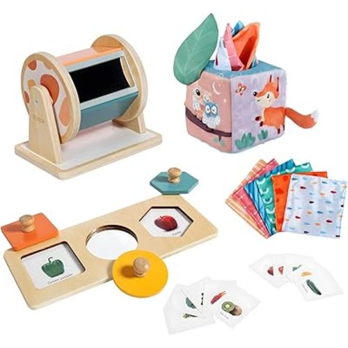 Montessori Toys for Babies 6-12 Months - 3 in 1 Baby Toys Play Kit