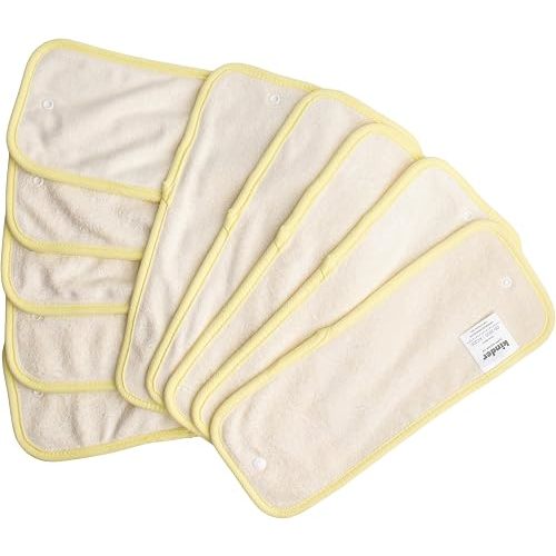 Cloth Diaper Absorbency Inserts Hemp Cotton Viscose Derived from Bamboo, Mix and Match Layering System, No Microfiber (4-Layer Viscose Derived from Bamboo Cloth Diaper Insert (10 Pack))