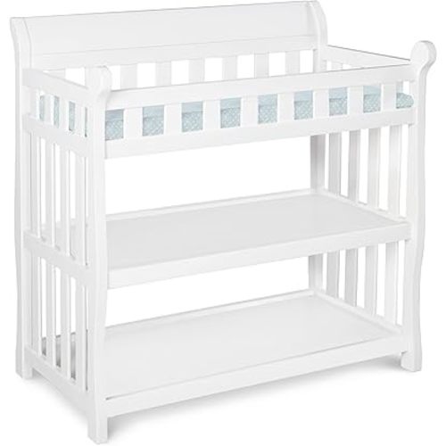Delta Children Eclipse Changing Table with Changing Pad, White