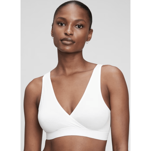 Maternity Nursing Lounge Bralette, Optic White, M | Gap