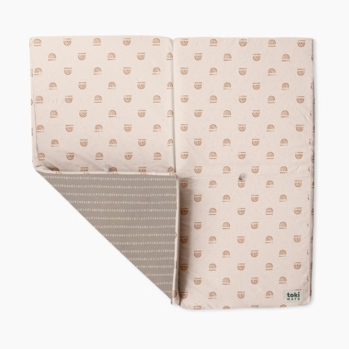 Toki Kids Standard Organic Cotton Play Mat - Rainbow Peach