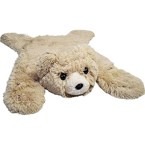 Handmade Bear Rug - Cozy Woodland Nursery Decor for Newborns - Adorable Kids Rug - Soft & Cuddly Brown Bear Floor Throw - Big Lovey - Perfect New Born Baby Essential (Vanilla Cream)