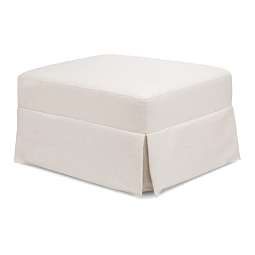 Namesake Gliding Ottoman in Performance Cream Eco-Weave, Water Repellent & Stain Resistant, Greenguard Gold & CertiPUR-US Certified
