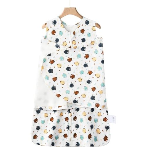 Swaddle-Blanket Baby Girl & Boy Swaddles Newborn Infant Transition 100% Cotton Wrap Blankets, 3-Way Adjustable Wearable Blanket, TOG 1.0 (Owl, 3-6 Month)