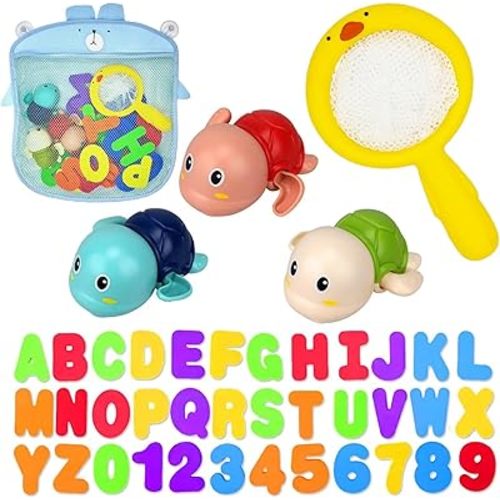 Bath Toys Kids Age 1-3 - Foam Bath Letters And Numbers Abc Alphabet Learning Toys Bathtub Toys Toddlers 2-4 Water Pool Shower Tub Toy Babies Infant 6-9-12-18-24 Months Gifts For 1-6 Year Old Boy Girl