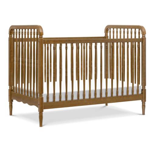 Liberty 3-in-1 Convertible Spindle Crib With Conversion Kit - Natural Walnut