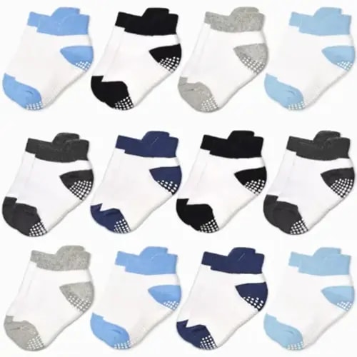 Non-Slip Baby Socks Infant Girls Boys Ankle Anti Slip Socks With Grips For 0-12 Month Toddler 1-5 Years Kids