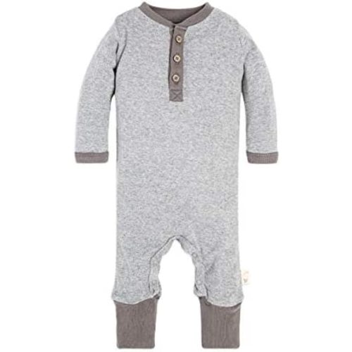 Burt's Bee Baby Infant Boys' 100% Organic Cotton Long Sleeve 3 Button Jumpsuit
