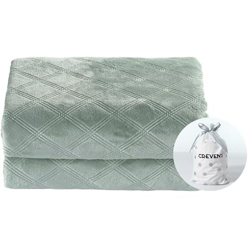 CREVENT Fuzzy Baby Throw Blanket Neutral, Super Soft Plush Blanket for Baby Boys and Girls/Newborns/Infant/Toddler (30"X40" Laurel Green)