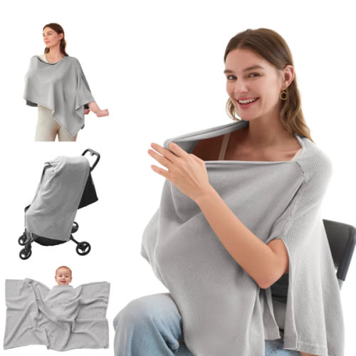 Momcozy Nursing Cover - Soft, Breathable, Privacy Poncho