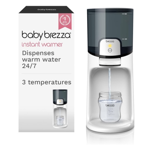 Baby Brezza Instant Baby Bottle Warmer - Fast Water Warmer Instantly Dispenses 24/7 in 3 Temperatures, White