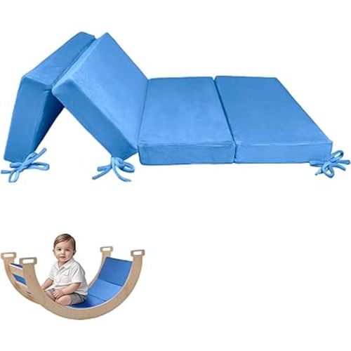 Cushion for Climbing Arch for Toddlers Arch Climber Floor Cushion and Rocker Pillow (Blue)