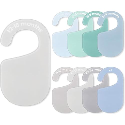 Acrylic Baby Closet Size Dividers - Green Ivory