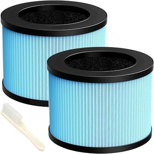 MK01 MK06 TZ-K1 HEPA Replacement Filter, Compatible with MK01, MK06, ToLife TZ-K1, MG01JH, Kloudi DH-JH01, POMORON MJ001H, MJ012H, Intelabe EPI080/EP1080, Elechomes EPI081/EP1081, 2 Pack