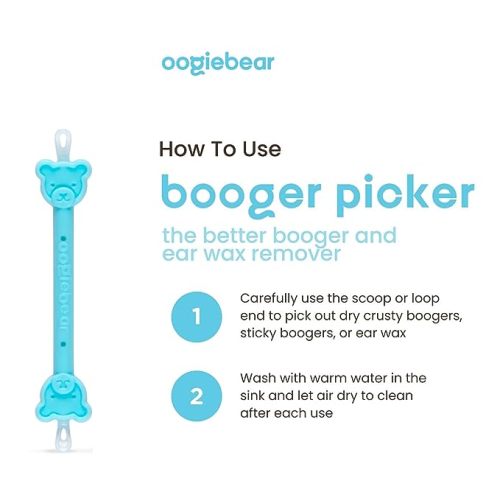 Oogiebear Brite Nighttime Baby Booger and Ear Wax Picker, Built-In LED 