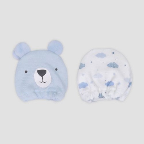 Baby Boys' 2pk Bear Mittens - Just One You® made by carter's Blue Newborn