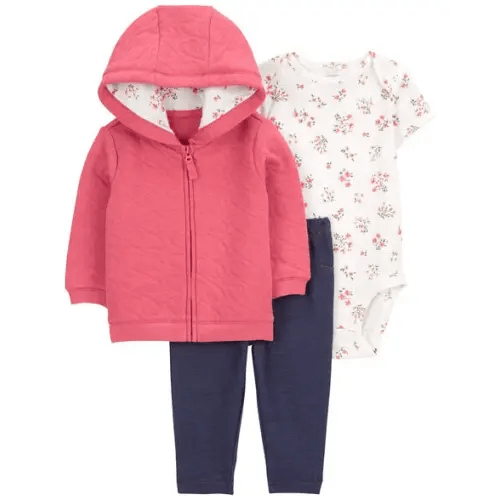 Baby 3-Piece Floral Hooded Cardigan Set - Carter's | Carter's