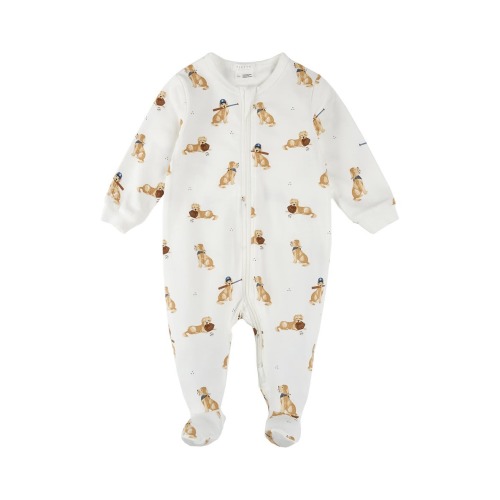 Baseball Dogs Print Cotton One Piece Footie Pajamas, 9M
- Only 1 left