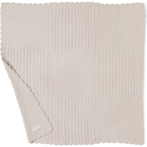 Barefoot Dreams® CozyChic® Heirloom Receiving Blanket, Stone