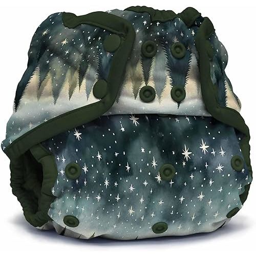 Kanga Care Rumparooz Double Leg Gusset Reusable Cloth Diaper Cover One Size Snap | Stargazing 6-35 lbs