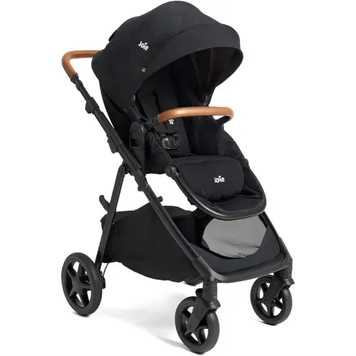 Joie Ginger 4-in-1 Convertible Pramette and Stroller with A Deep Recline, Height Adjustable seat, All-Terrain Wheels, Extra Storage – for Newborns and Toddlers (Shale Dark)