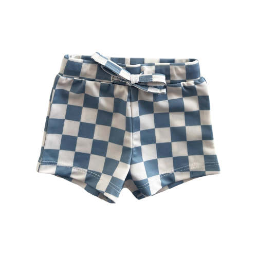 Blueberry Muffin Checkerboard / Riviera Swim Short / UPF 50+