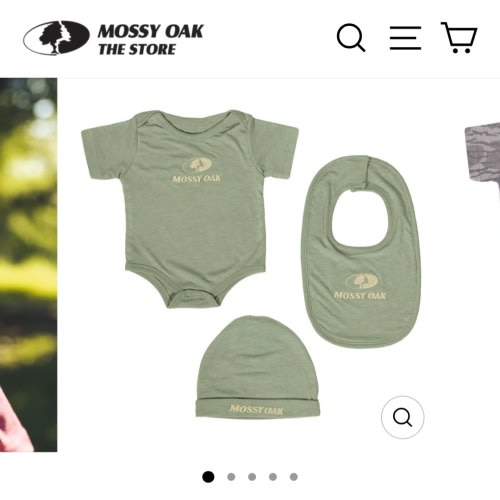 Mossy Oak Infant Logo Diaper Shirt Set