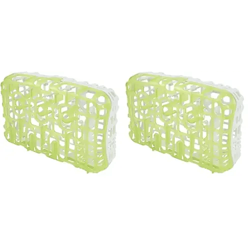 Dr. Brown's Dishwasher Basket for Small Baby Bottle Parts, Pacifiers, and Accessories, Clean, Store and Organize Newborn Essentials, Green, BPA-Free (Pack of 2)