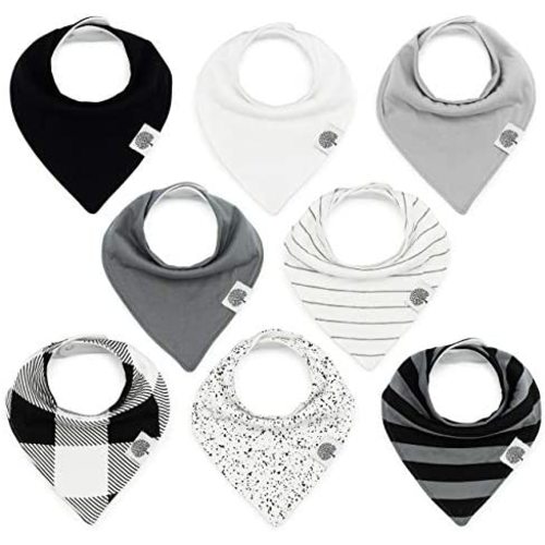 Parker Baby Bandana Drool Bibs 8 Pack Baby Bibs for Boys, Girls, Unisex - Soft & Stylish Teething Bibs for Babies