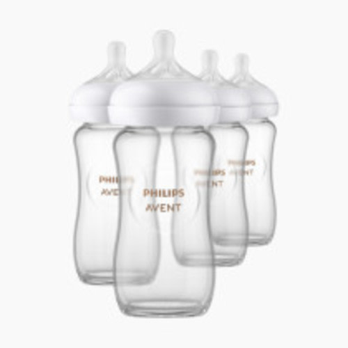 Philips Avent Glass Natural Baby Bottle with Natural Response Nipple - 8 Oz, 4