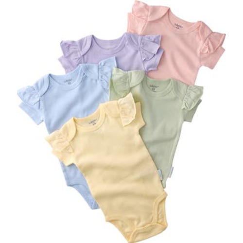 Rory Assorted 5-Pack Bodysuits, 0-3M
