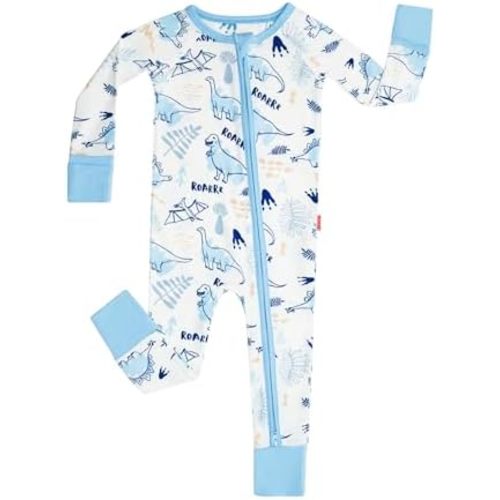 Baby One-Piece Romper Footless Bamboo Viscose Pajamas Sleepers for Baby Boys and Girls