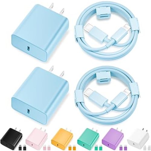 iPhone Charger Fast Charging,[MFi Certified] 2Pack 20W Type C Fast Charger Block with [10FT&6FT] USB C to Lightning Cable Compatible for iPhone 14/13/12/11 Pro Max/Xs Max/XR/X,iPad