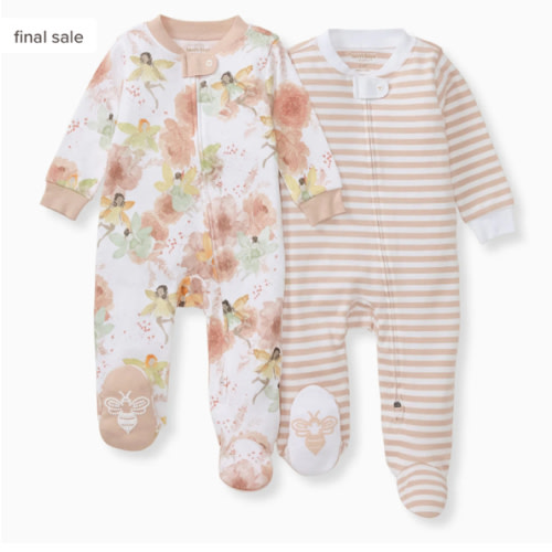 Fairy Floral Organic Baby Girl Sleeper - 2 Pack