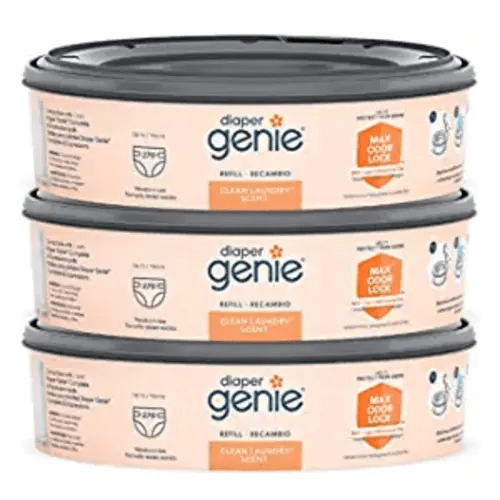 Diaper Genie Bags Refills 270 (Pack of 3) Clean Laundry Scent | Diaper Pail Refills with Max Odor Lock | Holds up to 810 Newborn Diapers - 3 Count (Pack of 1)
