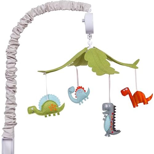 Dinosaur Mobile for Crib - Baby Mobile for Crib - Musical Crib Mobile - Fun Whimsical Musical Mobile for Cribs - Rotating Nursery Mobile for Crib - Baby Crib Mobile for Boys and Girls