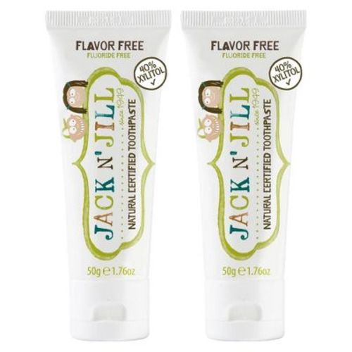 Jack N' Jill Natural Certified Toothpaste Flavor Free |Toothpaste for Baby, Kids | Free Training Toothpaste For Toddlers - 1.76 oz (PACK OF 2)