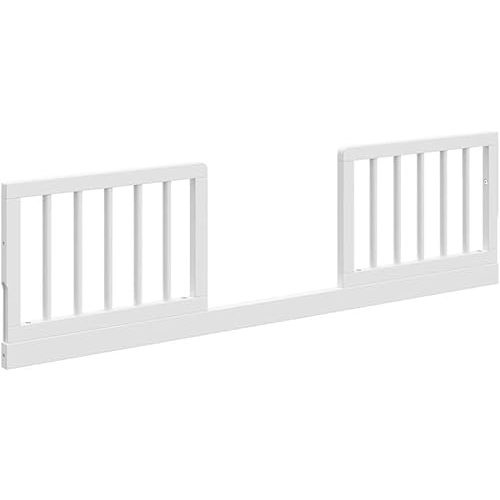 Storkcraft & Graco Toddler Safety Guardrail Kit with Dowels (White) – GREENGUARD Gold Certified, Converts Compatible Storkcraft & Graco Crib to Toddler Bed, Kit Includes 2 Toddler Guardrails