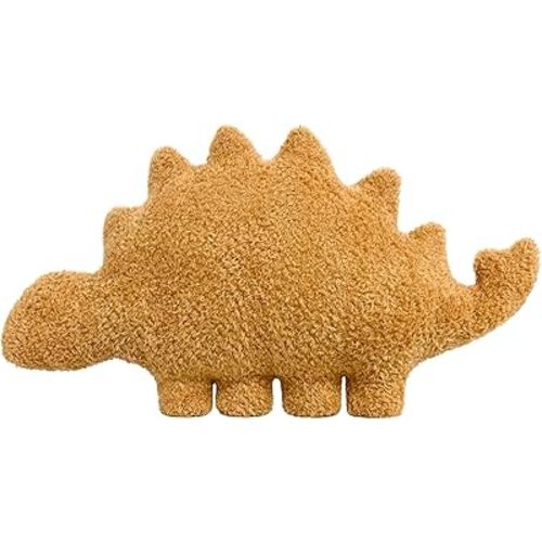 Dino Chicken Plush Nuggets Pillow for Funny Birthday Gifts, Cute Funny Stuffed Animals Toy for Boy and Girl, Dinosaur Gifts for Kids Teens and Adults (Kentrosaurus, Small)