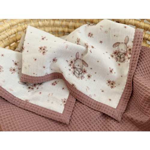 Organic Waffle and Muslin Blanket