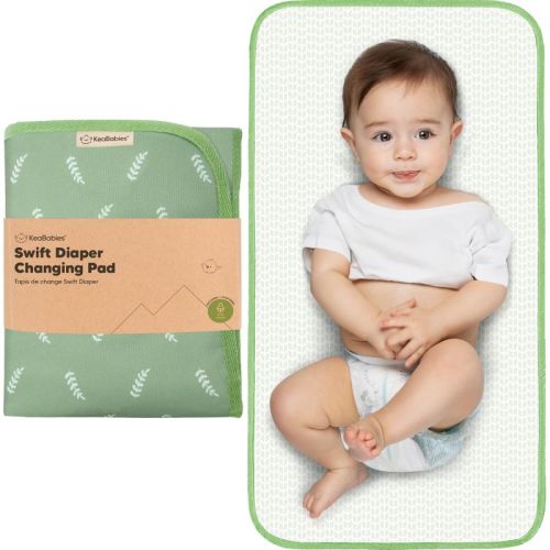 KeaBabies Swift Diaper Changing Pad, Portable Waterproof Diaper Changing Pad for Baby, Travel Changing Pad for Diaper Bag