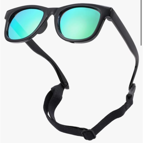 COASION Bendable Flexible Polarized Newborn Baby Sunglasses with Strap for Infant Boys Girls Age 0-12 Months CA8042