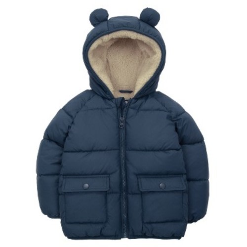 Rokka&Rolla Baby Boys' Borg Lined Puffer Coat Infant Jacket-Navy, size 9-12 Months